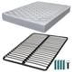 Matelas mousse + Sommier métal C220 140x190 Madere - Hauteur 24 cm - Soutien ferme