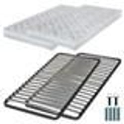 Matelas mousse + Sommier métal C220 2x80x190 Melissa - Hauteur 13 cm - Soutien ferme