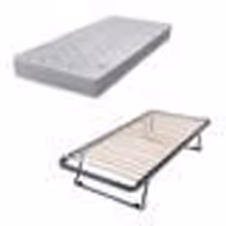 Sommier gigogne + matelas Maryland - 90x190 - Mousse - 20 lattes bois - Gain de place