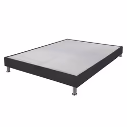 Sommier tapissier + pieds Omega Gris 3 140x200 Lattes bois - H.15 cm - Made in France