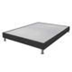 Sommier tapissier + pieds Omega Gris 3 140x190 Lattes bois - H.15 cm - Made in France