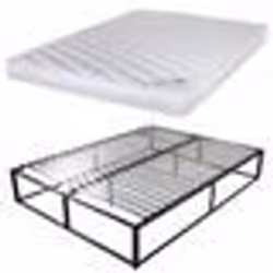 Ensemble literie - Marly - KIT27 - Sommier surélevé 140x190 cm - 40 lattes bois - Confort ferme