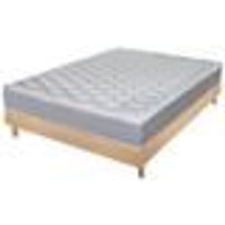 Matelas et sommier 160x200 - Decokit - Madere - Soutien ferme - Mousse polyuréthane - Chêne moyen