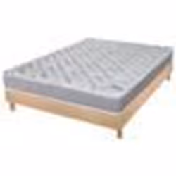 Matelas et sommier 140x190 Mousse - Maryland - Soutien ferme - Sommier en kit - Chêne