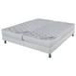 Matelas Montana + sommier tapissier Omega - 2x80x200 - Mousse - Hauteur 18 cm