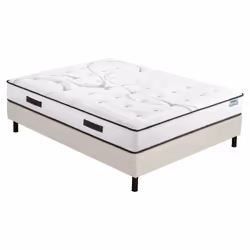 Ensemble literie - Moorea - Newkit - 140x190 cm - Mousse - Hauteur 25 cm - Soutien ferme