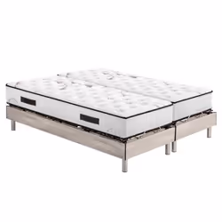 Ensemble relaxation - Myriade - S73 - Lit électrique - Matelas mousse - 2 places - Chêne clair