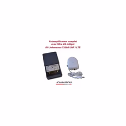Kit Préamplificateur 1 TER UHF 25 à 35 dB réglable - filtre LTE 4G - avec alimentation - JOHANSSON Description Un Kit Préampl ...