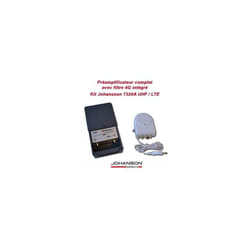 Kit Préamplificateur 1 TER UHF 25 à 35 dB réglable - filtre LTE 4G - avec alimentation - JOHANSSON