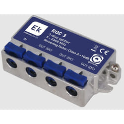 Répartiteur Classe a 3 Sorties Ekselans By Its rqc 3 - Bande Passante 5-2400 Mhz, Affaiblissement de Passage 7dB (862MHz) / 9,5dB (2400 MHz) - Gris,