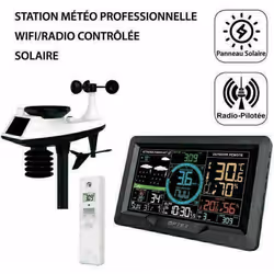 Description générale La station météo professionnelle WIFI et radio contrôlée est l'outil idéal pour les passionnés de météor ...