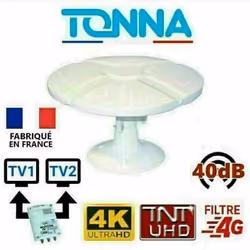 Description générale Antenne TV omnidirectionnelle UHF, VHF et FM, idéale pour la réception de la TNT HD. Conçue pour une uti ...