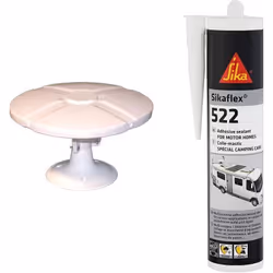 Antenne TV OMNIDIRECTIONNELLE UHF VHF FM Pour La Réception De La TNT HD + Amplificateur Blanc + Sikaflex-522, Colle-Mastic Au ...
