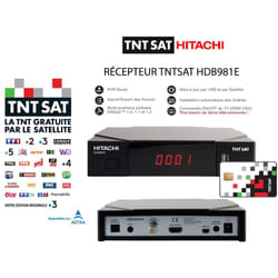 Récepteur Décodeur TNTSAT HDB981E – carte TNTSAT incluse, PVR Ready, Mise à jour par USB et par Satellite