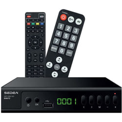 M-e - Récepteur tnt hd DVB-T2 - sedea SNT-2002-HD - Chaînes Terrestres tv gratuites en qualité hd, Fonction de lecteur multimédia via usb - Noir