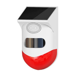 M-e - Alarme extérieure d'énergie solaire wifi / détecteur capteur de mouvement de sécurité - Batterie 600 mAh, Distance de détection 9-12 m - Rouge