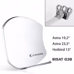 Antenne Multisatellite - Cahors SMC Bisat 0914540 LNB (non fournis) : 3 sorties . Couverture : Astra 19,2°, Astra 23,5°, Hotb ...