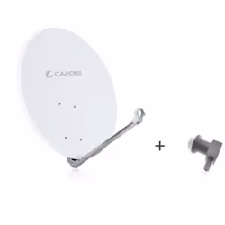 Antenne ALUMINIUM Cahors ANT 80HD + LNB Single Montage facile, antenne métal pré-montée. Caractéristiques techniques : - Haut ...