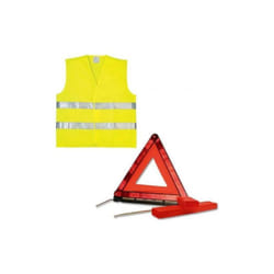 ME - Kit Sécurité Routière obligatoire pour voiture : Triangle Signalisation R27 EN11 + Gilet Réfléchissant xl ce en 471 ML2879