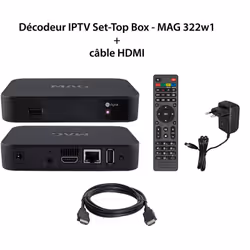 Description générale Le décodeur IPTV multimédia MAG 322w1 est un appareil performant conçu pour offrir une expérience de str ...