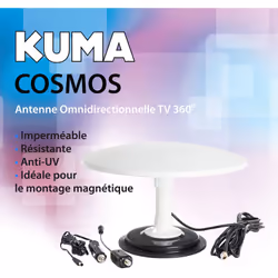 Antenne TV Numérique Omnidirectionnelle 360⁰ - KUMA Cosmos Au sein de cette conception technique présentée par KUMA, le Cosmo ...