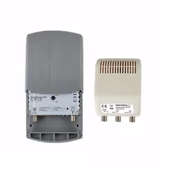 Kit Amplificateur TNT Réglable 1E 2S Gain 35dB + Alimentation 24V 1E 2S antenne TV râteau SEDEA Cet amplificateur est à utili ...