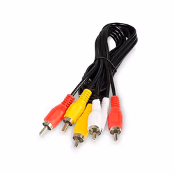Câble Audio Vidéo RCA, 3 x RCA mâle à 3 x RCA mâle Rouge / Blanc / Jaune, Noir Pour la transmission analogique des photo- et  ...