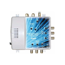 M-e - Amplificateur distributeur 2 entrées 6 sorties fm / biii + uhf tonna 411126 - Gain 22 dB, Bande passante 170 à 230 + 470 à 862 MHz