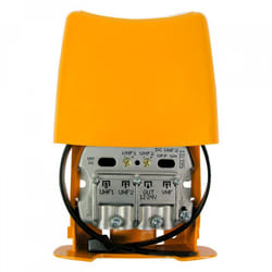 Amplificateur de mât NanoKom LTE700 - 3 entrées uhf - uhf - vhf couplé, 2eme Dividende Numérique, Gain 28dB 12-24 Vdc, uhf 470-694 MHz, vhf 47-254 MHz