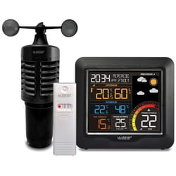 M-e - Station Météo Pro - la crosse technology WS6861 - Station Dédiée Au Vent, Heure Date radio-pilotées, Colorée avec Anémomètre - Blanc