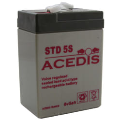 Batterie Plomb Etanche - ACEDIS STD 5S - AGM VRLA, 6 V 5 Ah