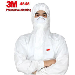 Vêtements de protection à capuche Combinaison 3M 4545, Taille 2XL élastique, Protection CE 5215891, Contre particules sèches, éclaboussures chimiques