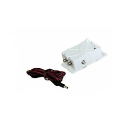 M-e - Alimentation amplifiée 30dB 12 v / 24 v d'Antenne tnt Omni Trinappe - 1 entrée 2 sorties, pour Camping Car Caravane Camion Bateau - Blanc