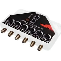 Amplificateur Répartiteur tv tnt uhf Réglable hd elap 1 Entrée - 6 Sorties 40dB, 5V, 470-800 mhz - Blanc