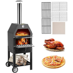 Machine à Pizza Portable Four à Pizza Pour L'extérieur 300℃ 458x464x1418mm - Fonte Acier Inox, Pour Cuisson en Plein Air Cour Camping Parc