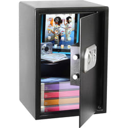 M-e - Coffre-fort de sécurité en acier ST-50 fp, 42.5L Ouverture empreinte digitale et/ou digicode - Noir