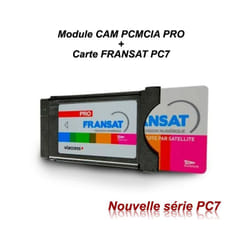 M-e - Module cam pcmcia pro + Carte fransat pour Collectivité Immeuble Habitat - Gris - Noir, gris