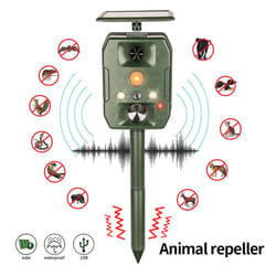 M-e - Répulsif à Ultrasons Solaire Anti-nuisible pour chiens et chats, tueur d'insectes, de cafards, de moustiques, d'oiseaux, mouches