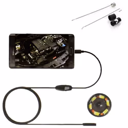 Cet endoscope étanche IP67 de 7 mm de diamètre et de 2m de long est idéal pour voir et atteindre dans des recoin difficiles g ...