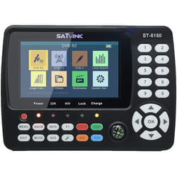 Appareil de Mesure Mesureur de Champ Satellite tv Combo Finder Meter - satlink ST-5150 - DVB-S2 / c / T2, MPEG-2 / MPEG-4 H.265 - Noir, rouge