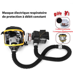 Kit Système Electrique Respiratoire à débit constant + Masque Respiratoire de protection + 1x Filtre à cartouche - Système de respirateur à masque