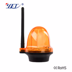 Feu clignotant portail et garage 12 24 220V, LED d’alarme YET6139 sans fil Orange lumière stroboscopique pour l'automatisatio ...