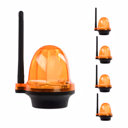 Pack de 5 Feu clignotant portail et garage 12 24 220V, LED d’alarme YET6139 sans fil Orange lumière stroboscopique pour l’aut ...