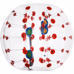Bulle Pare-choc en PVC à point rouge 1.2m Bubble football Bulle Géante Gonflable Matériau Supérieur Balles pare-chocs en PVC  ...