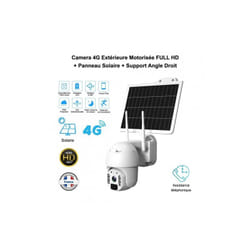 Ca ME ra 4G extérieur motorisée full hd Solaire, Vision 92° ir, Contrôlable à distance - nano sim 300Mo offert, Micro et Haut Parleur Intégré