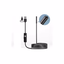 Endoscope mini caméra 3 en 1,17mm micro USB type-C 6 LED étanche, compatible Smartphone table Android et PC Cet endoscope min ...