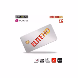 Carte Elite HD 4 chaînes 6 mois TV Adulte XXX Abonnement International Hot Bird Dorcel Brazzer Redlight Private Avertissement ...