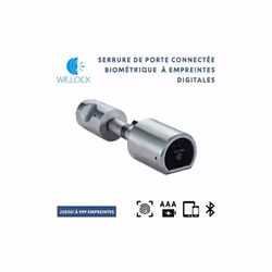 Serrure de Porte Connectée We.Lock Biométrique à 999 Empreintes Digitales avec Ouverture Bluetooth + Application iOS Android  ...
