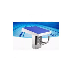 Platefor ME de démarrage de piscine, bloc de démarrage pour piscine - antidérapante, acier inox, fibre de verre, 50 x 50 x 47 cm