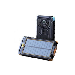 ME - Chargeur solaire étanche 80000 mAh, batterie externe avec Port usb, pour Smartphone iPhone 13, avec lumière led, Noir